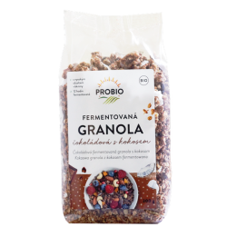 Műsli křupavé - granola fermentovaná čokoládová s kokosem 300 g BIO PROBIO 